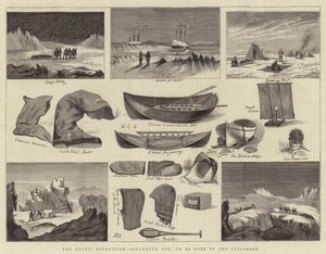 探検家が使用する北極探検隊、装置など 作： William Edward Atkins